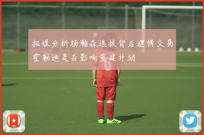 拓媒分析杨瀚森选拔背后逻辑交易霍勒迪是否影响重建计划